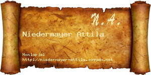 Niedermayer Attila névjegykártya